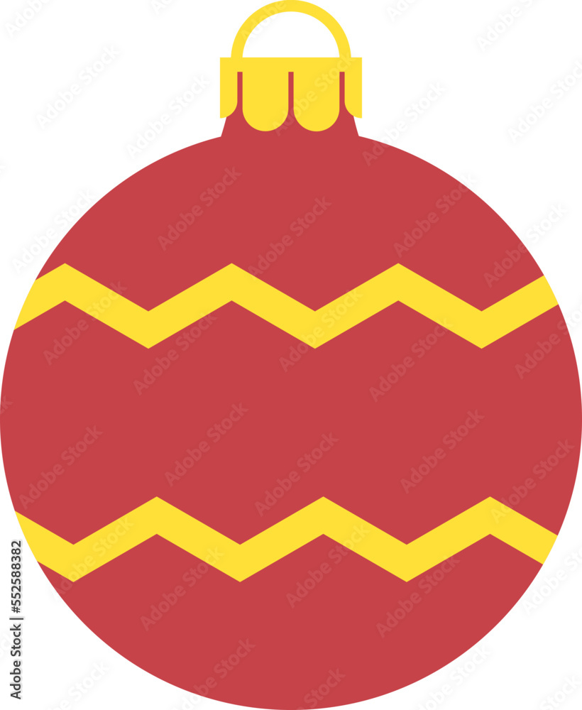 Obraz premium Christmas Ball. Christmas Baubles. Christmas Decorative Bauble Illustration.