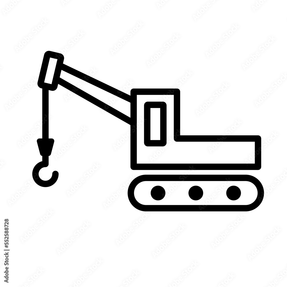 Crane silhouette icon. Heavy construction equipment. Vector. Crane silhouette icon. Heavy construction equipment. Vector.