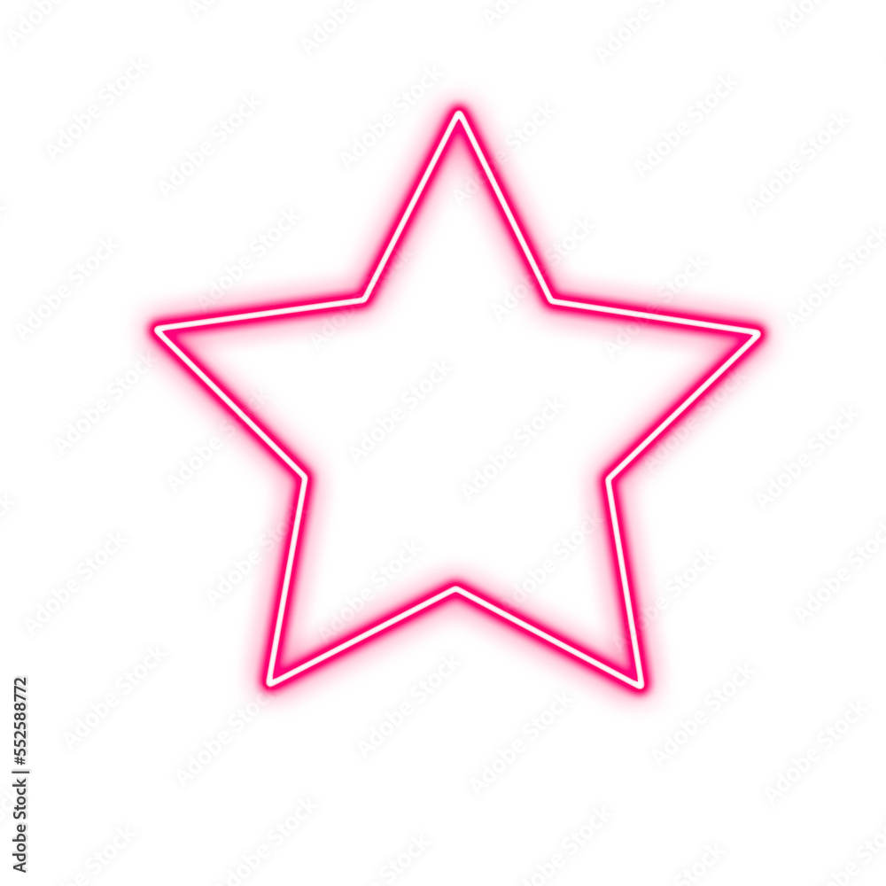 Star Geometric Neon Sign Shape