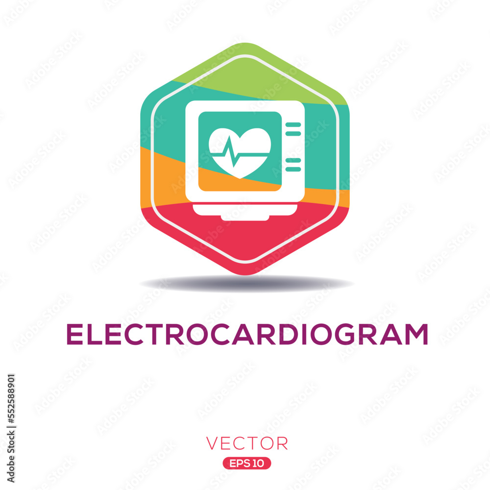 Fototapeta premium Creative (Electrocardiogram) Icon, Vector sign.