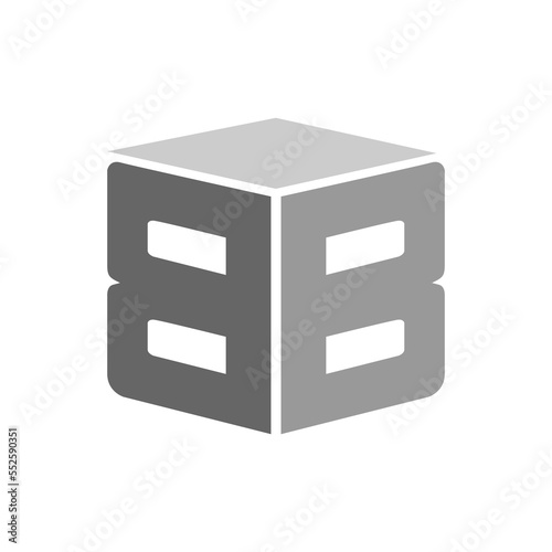 Letter BB logo in hexagon shape, cube logo with letter design for company identity.