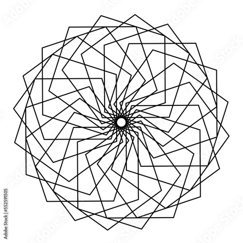 Coloring mandal pattern squares