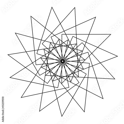 Coloring pattern mandala triangle