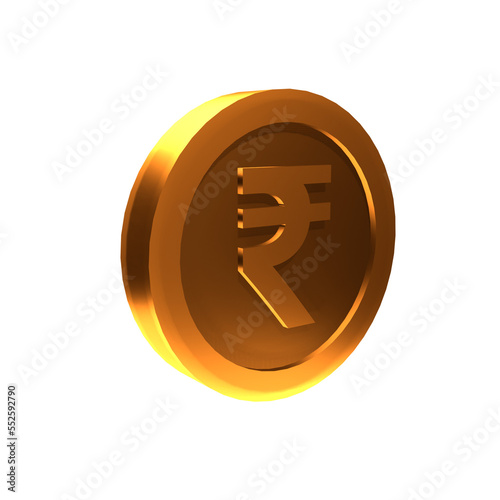 rupee india coin money 3d render