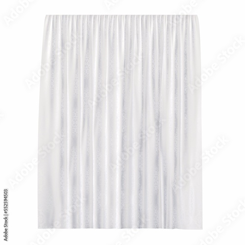 curtain isolated on white background, 3D illustration, cg render