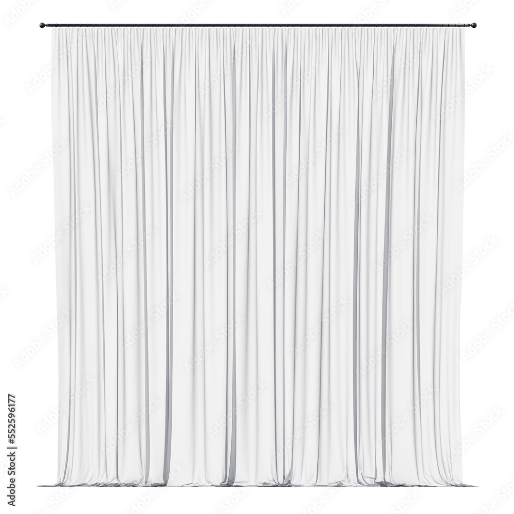curtain isolated on a transparent background, 3D illustration, cg render curtain isolated on a transparent background, 3D illustration, cg render