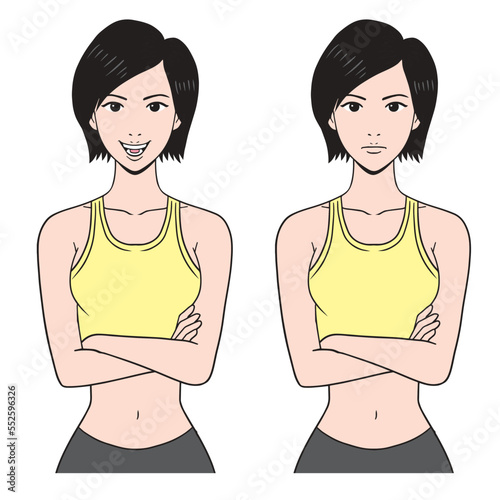 アメコミタッチのフィットネスをする日本人