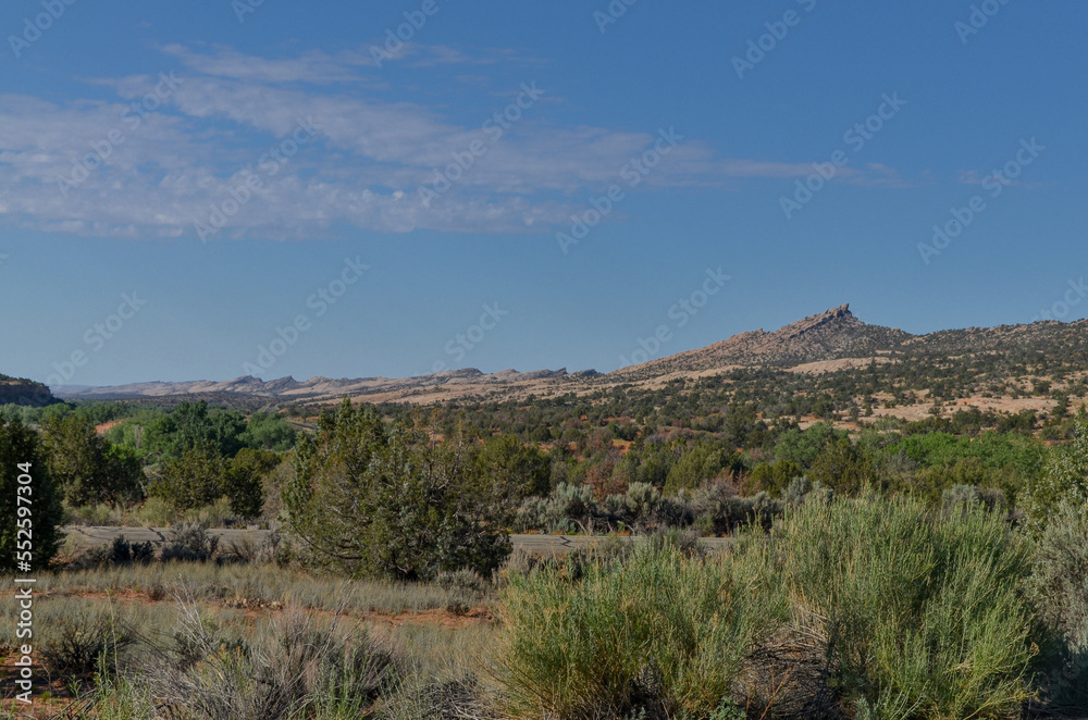 scenic view of Comb ridge from Butler Wash Ruins Trailhead (San Juan county, Utah) scenic view of Comb ridge from Butler Wash Ruins Trailhead (San Juan county, Utah)