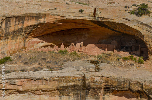 Anasazi Ancestral Puebloans cliff dwellings at Butler Wash near Blanding, UT  photo