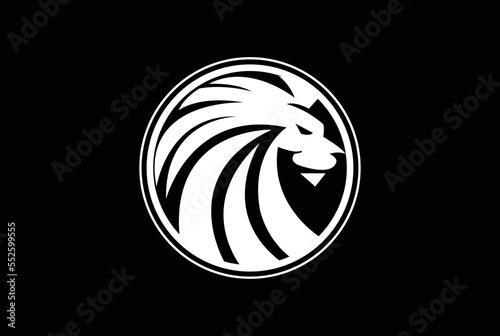 Gold Lion Head Vector Logo Template