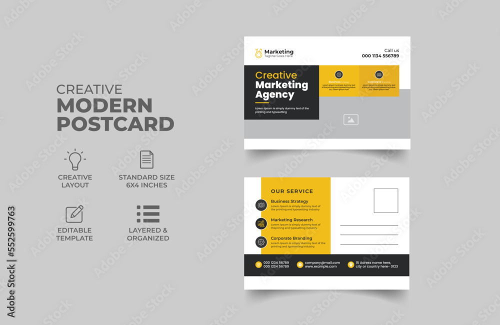 corporate business postcard or eddm postcard template design corporate business postcard or eddm postcard template design