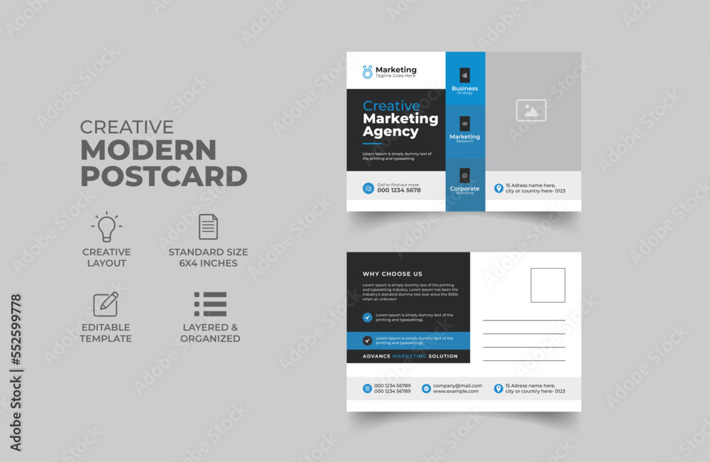 corporate business postcard or eddm postcard template design corporate business postcard or eddm postcard template design