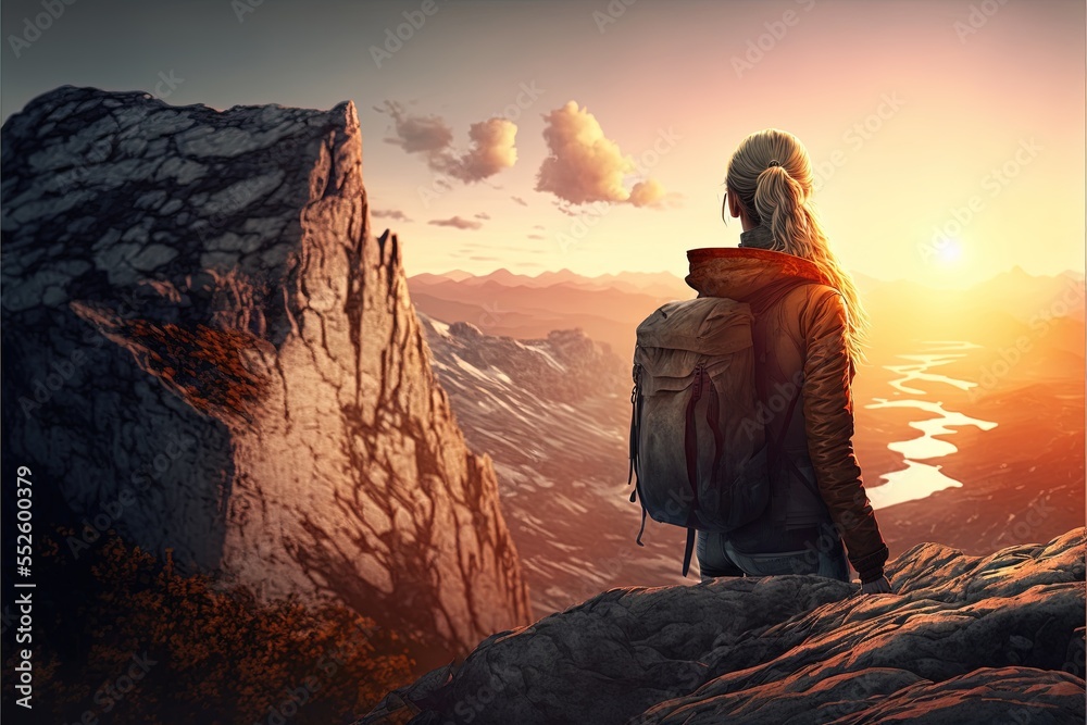 Digital illustration about climber on the mountain. Digital illustration about climber on the mountain.