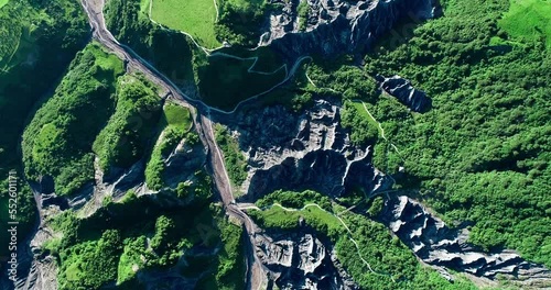 Bamei Stone Forest is China's only plateau stone forest landscape, an impressive and unique geological park called Moshi Park (Stone Forest). Located at Garze Qiang, Sichuan Province of China. photo