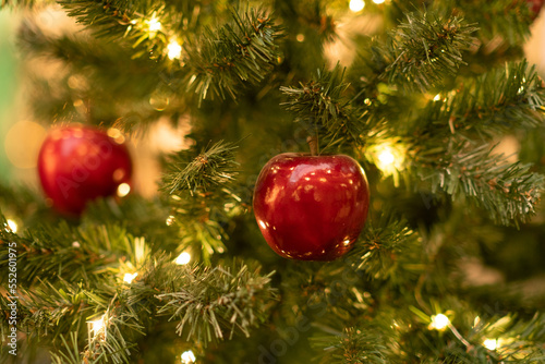 Christmas tree and Christmas toys. Preparing for the New Year