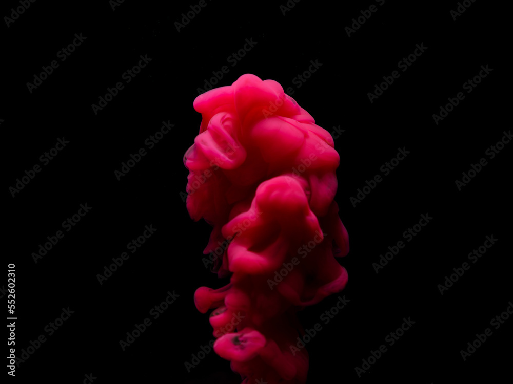 Abstract color paint splash isolated on black background