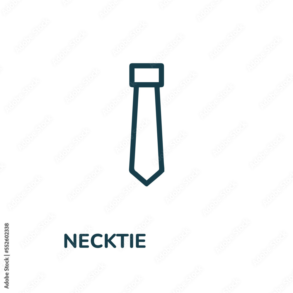 Tie icon vector symbol. Necktie line version, outline vector Tie icon vector symbol. Necktie line version, outline vector