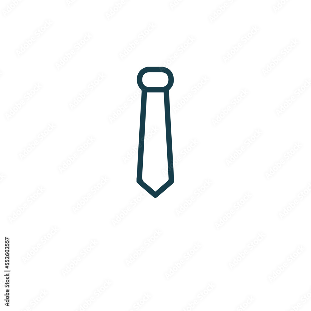 Tie icon vector symbol. Necktie line version, outline vector Tie icon vector symbol. Necktie line version, outline vector