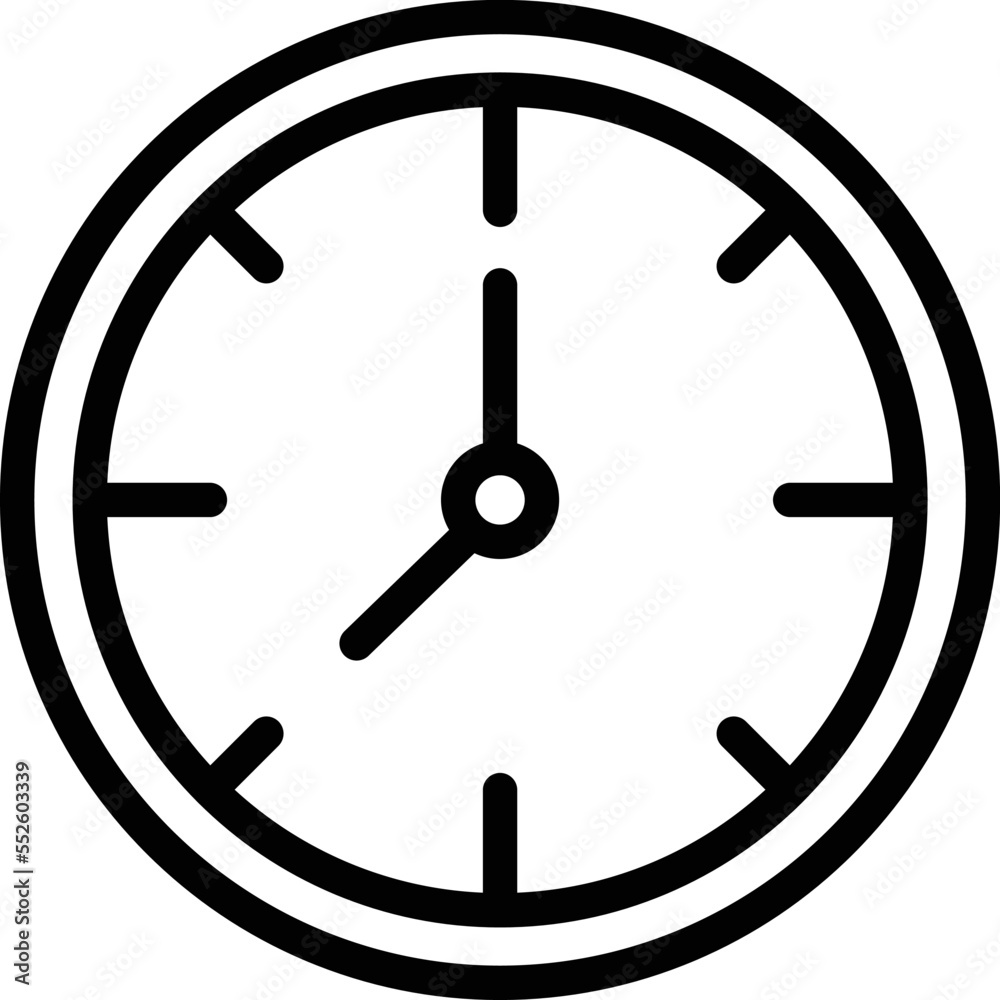 Wall Clock Vector Icon Design Illustration Wall Clock Vector Icon Design Illustration