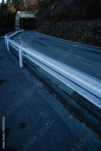 guardrail on mountain road at Minakami, Gunma | 山道のガードレール photo