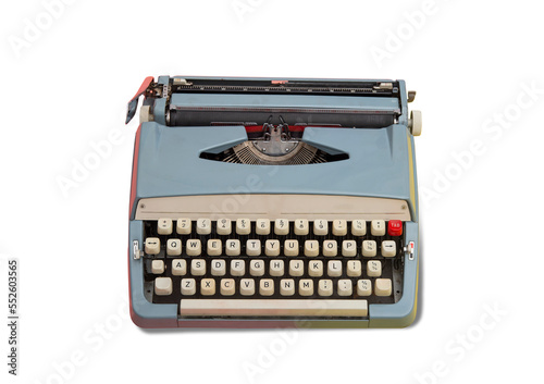 Obraz na plátně Vintage typewriter isolated on transparent no background cutout