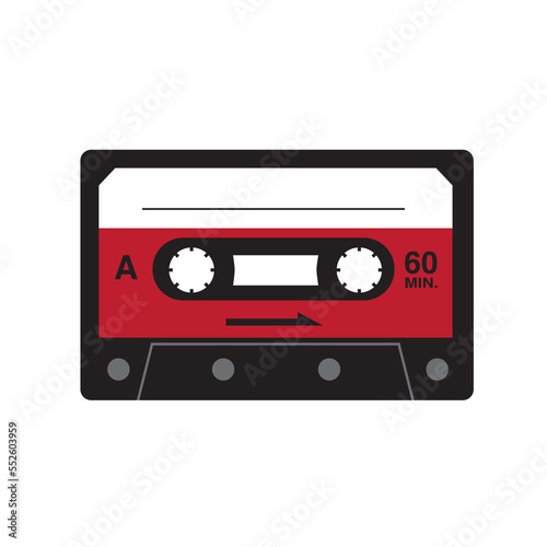 Cassette tape music recording vector 