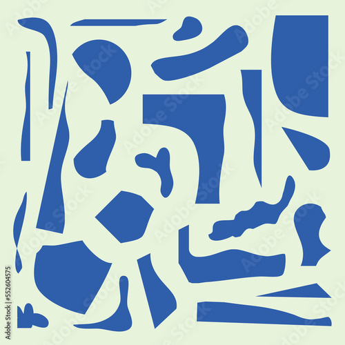 Abstract collage shapes background