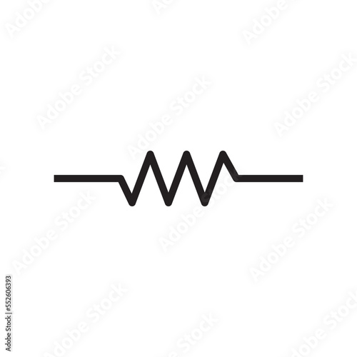 Resistor electrical sign icon vector logo design template