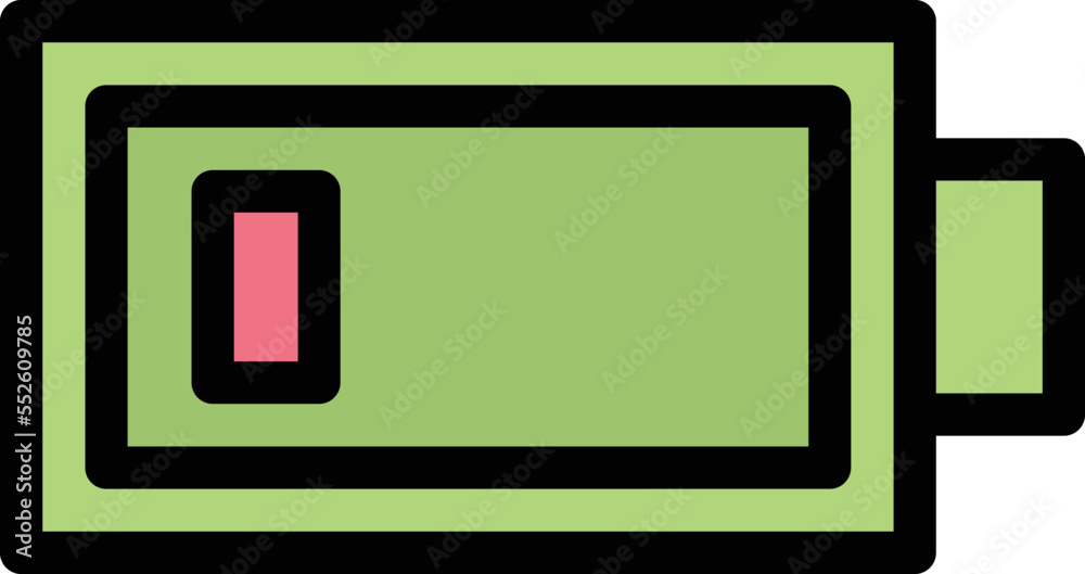 Low Battery Vector Icon Design Illustration Low Battery Vector Icon Design Illustration