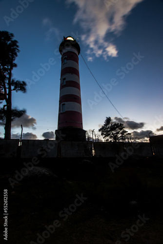 Lighthouse against the background of the evening sky