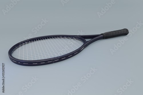 Tennis game. racket on the tennis court. Sport  recreation concept  Sport and healthy lifestyle. Tennis. tennis racket on clay court Sports background with tennis concept  3d render