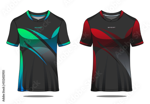 Vector shirt template racing jersey design soccer jersey free vector