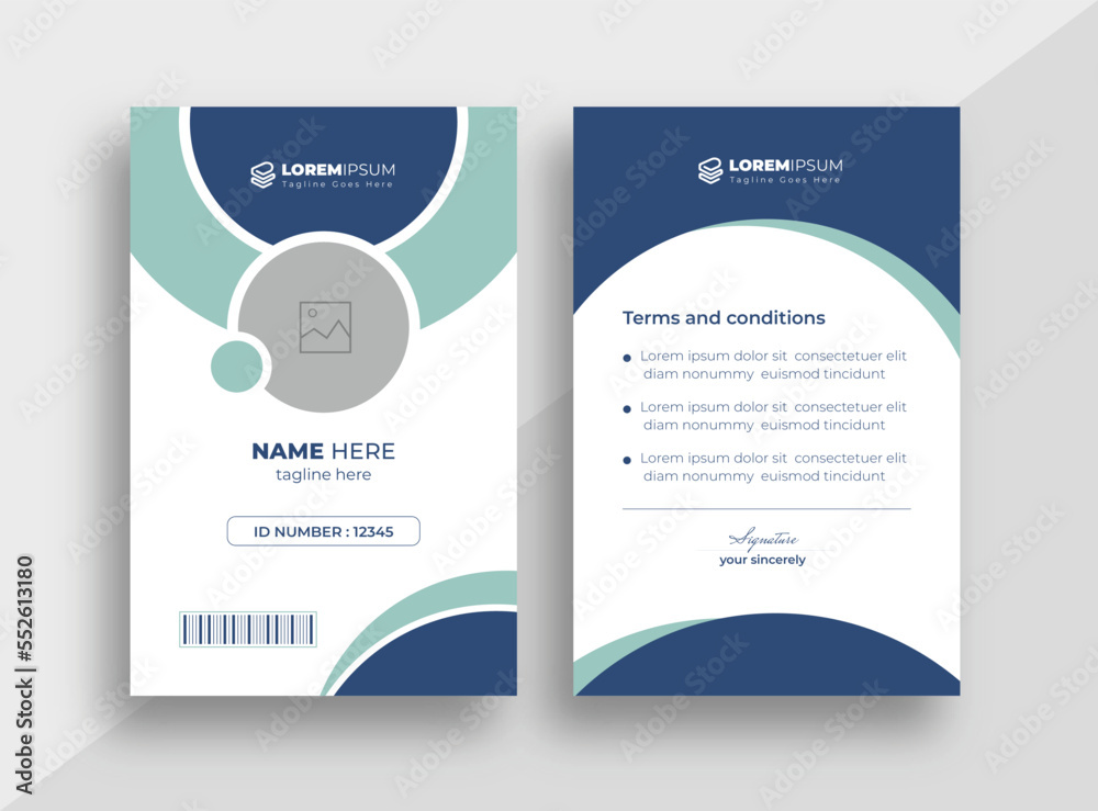 Office Id card, elegant business company id card, Identity Card Template Vector