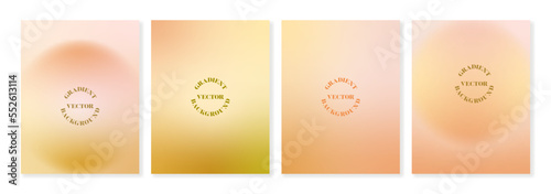Set of vector gradient backgrounds in warm natural colors. For covers, branding, social media and other projects. For web and print.