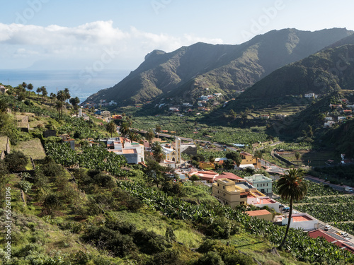 Hermigua town in La Gomera, Canary Islands photo