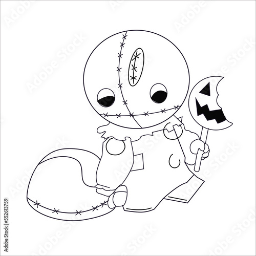 pastel goth cat doll halloween coloring pages