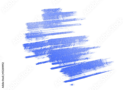 3d illustration,brush stroke of blue glossy acrylic paint isolated on transparent background photo