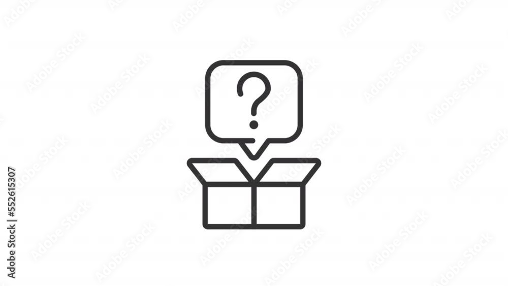 Animated quiz linear icon. Out-of-the-box question. Thinking puzzle and riddle. Job interview. Seamless loop HD video with alpha channel on transparent background. Outline motion graphic animation Animated quiz linear icon. Out-of-the-box question. Thinking puzzle and riddle. Job interview. Seamless loop HD video with alpha channel on transparent background. Outline motion graphic animation