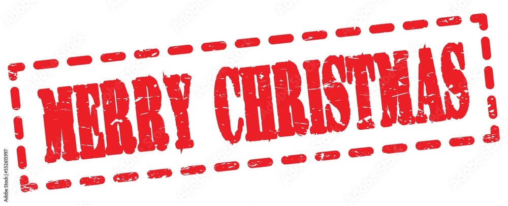 MERRY CHRISTMAS text written on red stamp sign. MERRY CHRISTMAS text written on red stamp sign.