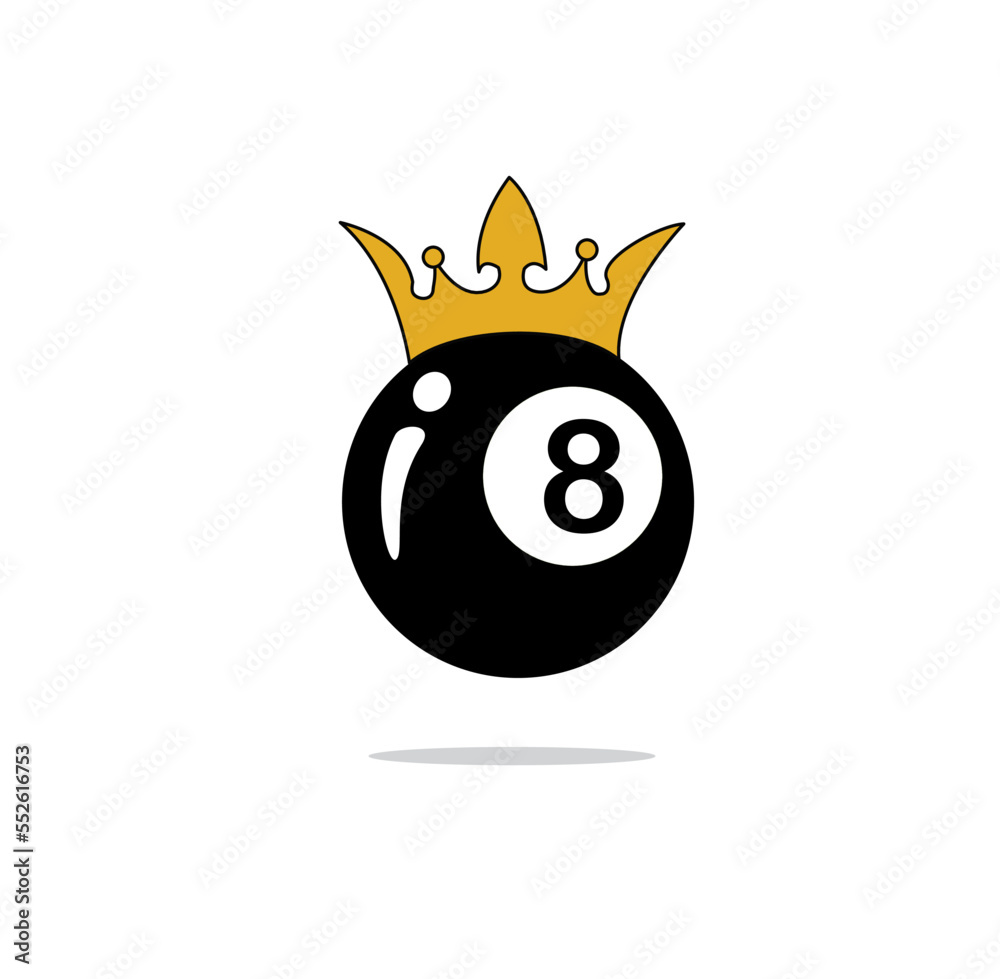 king billiard logo design concept Stock Vector Adobe Stock