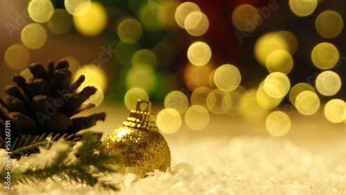 Bokeh of orange lights used for Christmas backgrounds.