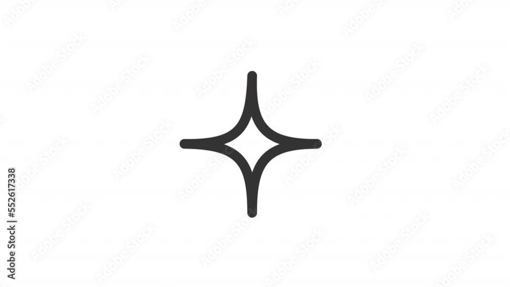 Animated spark linear icon. Celestial body. Space and cosmos. Award and ranking. Seamless loop HD video with alpha channel on transparent background. Outline motion graphic animation Animated spark linear icon. Celestial body. Space and cosmos. Award and ranking. Seamless loop HD video with alpha channel on transparent background. Outline motion graphic animation