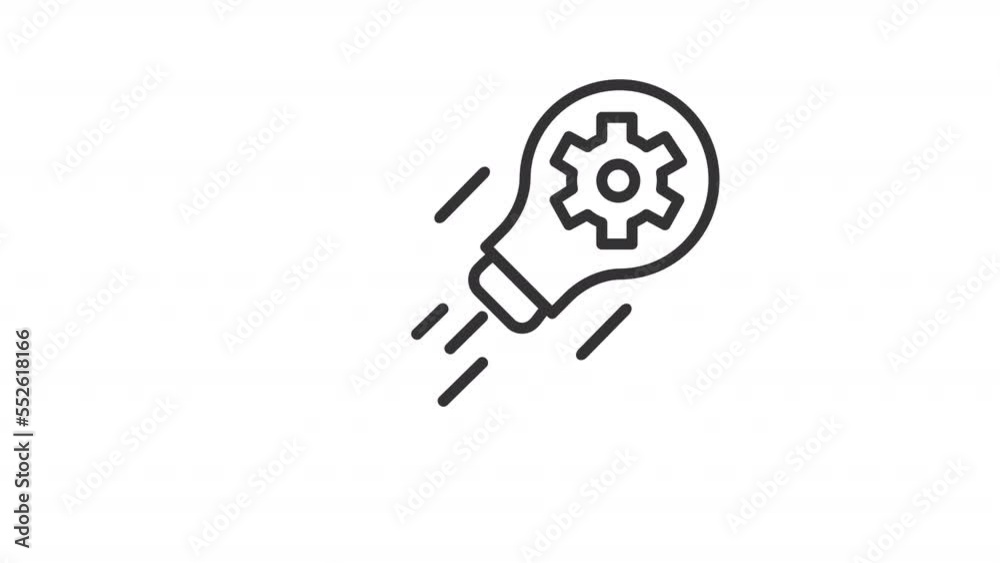 Animated idea linear icon. Improvement and increasing. Business innovation and development. Seamless loop HD video with alpha channel on transparent background. Outline motion graphic animation Animated idea linear icon. Improvement and increasing. Business innovation and development. Seamless loop HD video with alpha channel on transparent background. Outline motion graphic animation