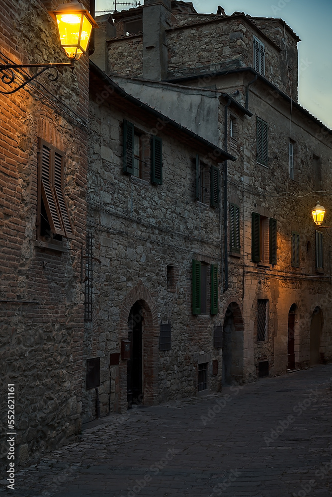 Medieval Street in Suvereto, Tuscany, Italy
