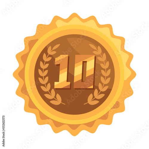 tenth annivesary golden badge photo