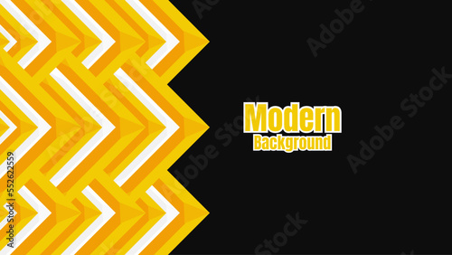 Abstract yellow white overlap on black design modern background vector