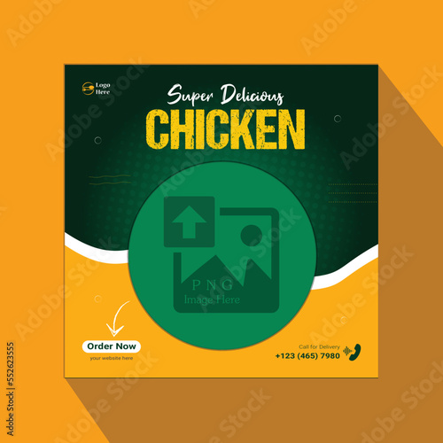 Enjoy combo food menu and restaurant social media post template design