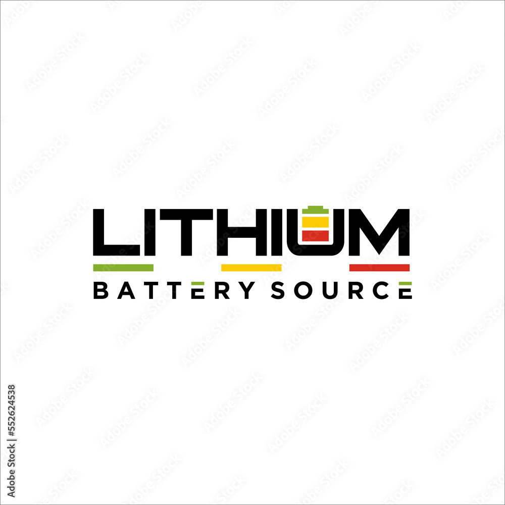 Flash Thunderbolt Energy Power Logo Electricity Lithium Battery Logotype concept icon.