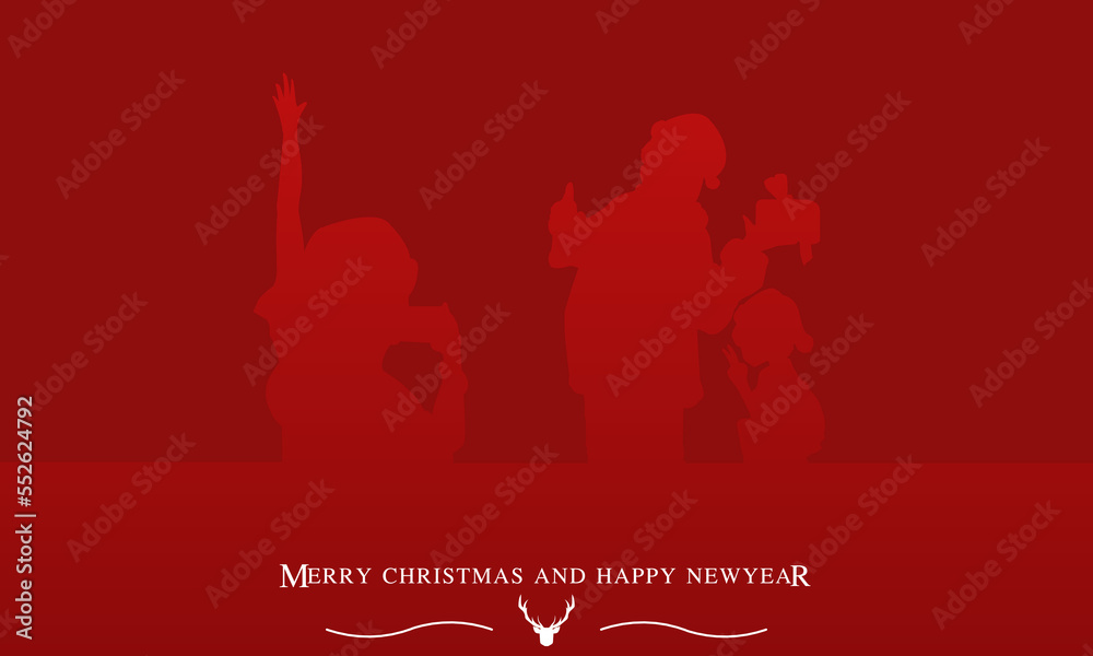 Merry christmas and happy new year card