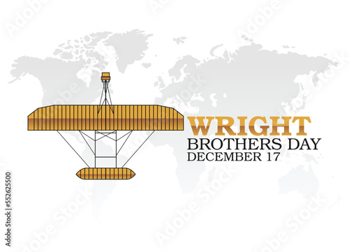 vector graphic of wright brothers day good for wright brothers day celebration. flat design. flyer design.flat illustration.